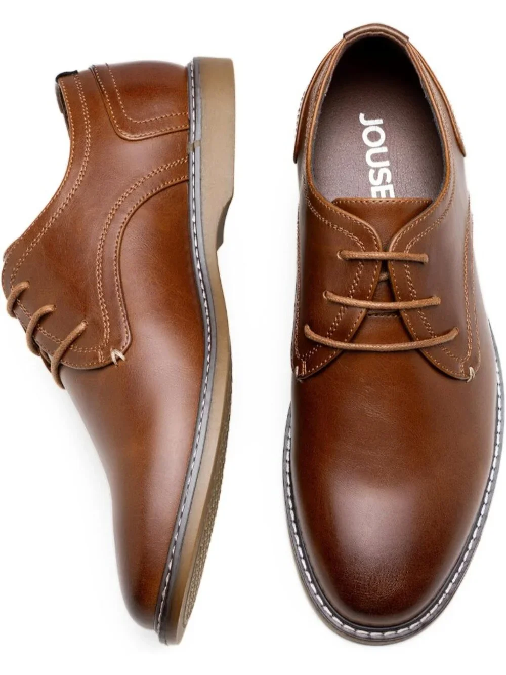Mens Brown Breathable Upper Lace Up Retro Business Classic Dress Oxford Shoes